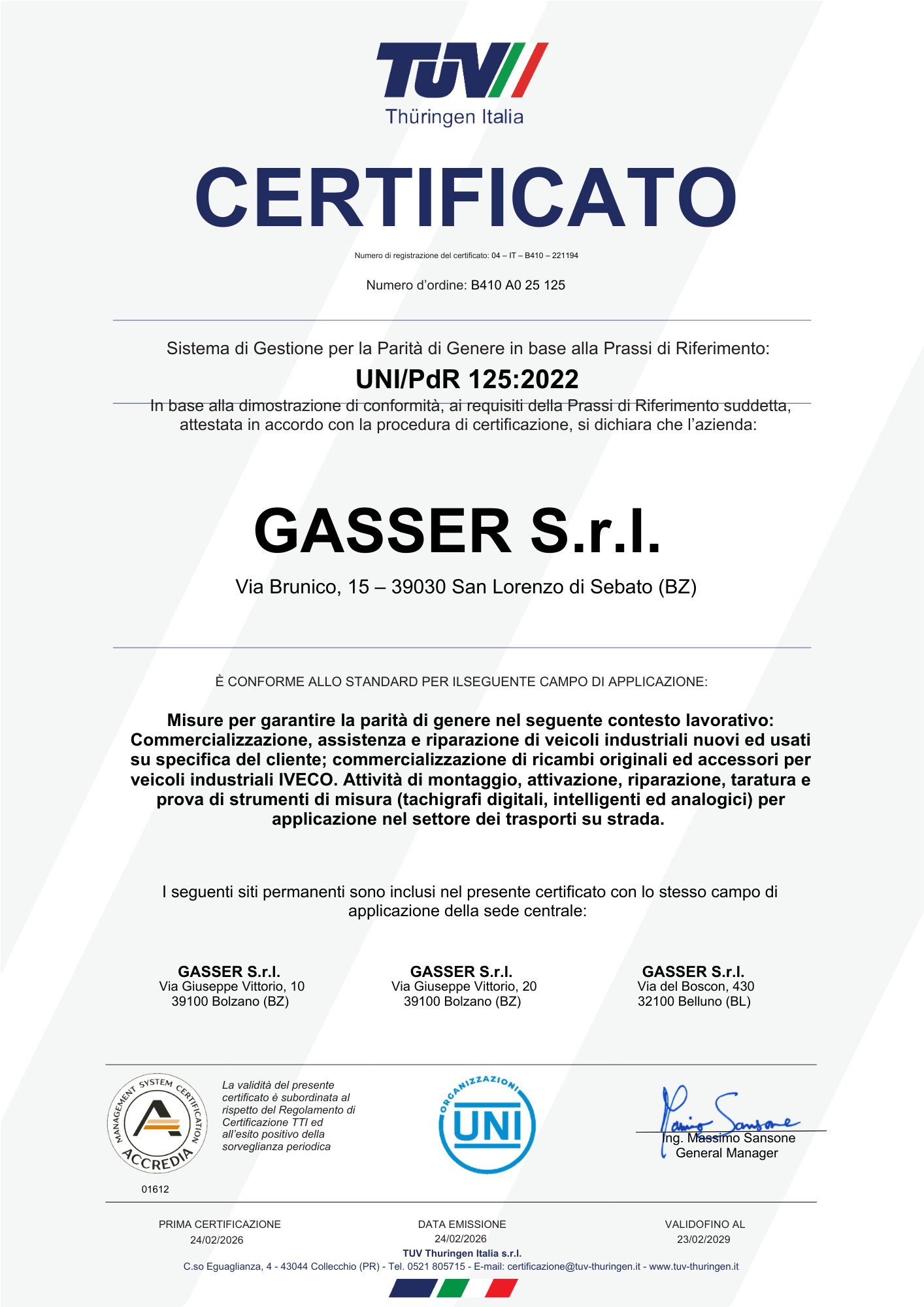 04 IT B410 221194 Certificato PdR125 ITA